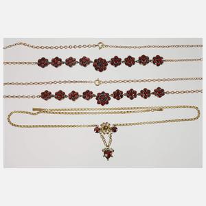 Konvolut Granatschmuck