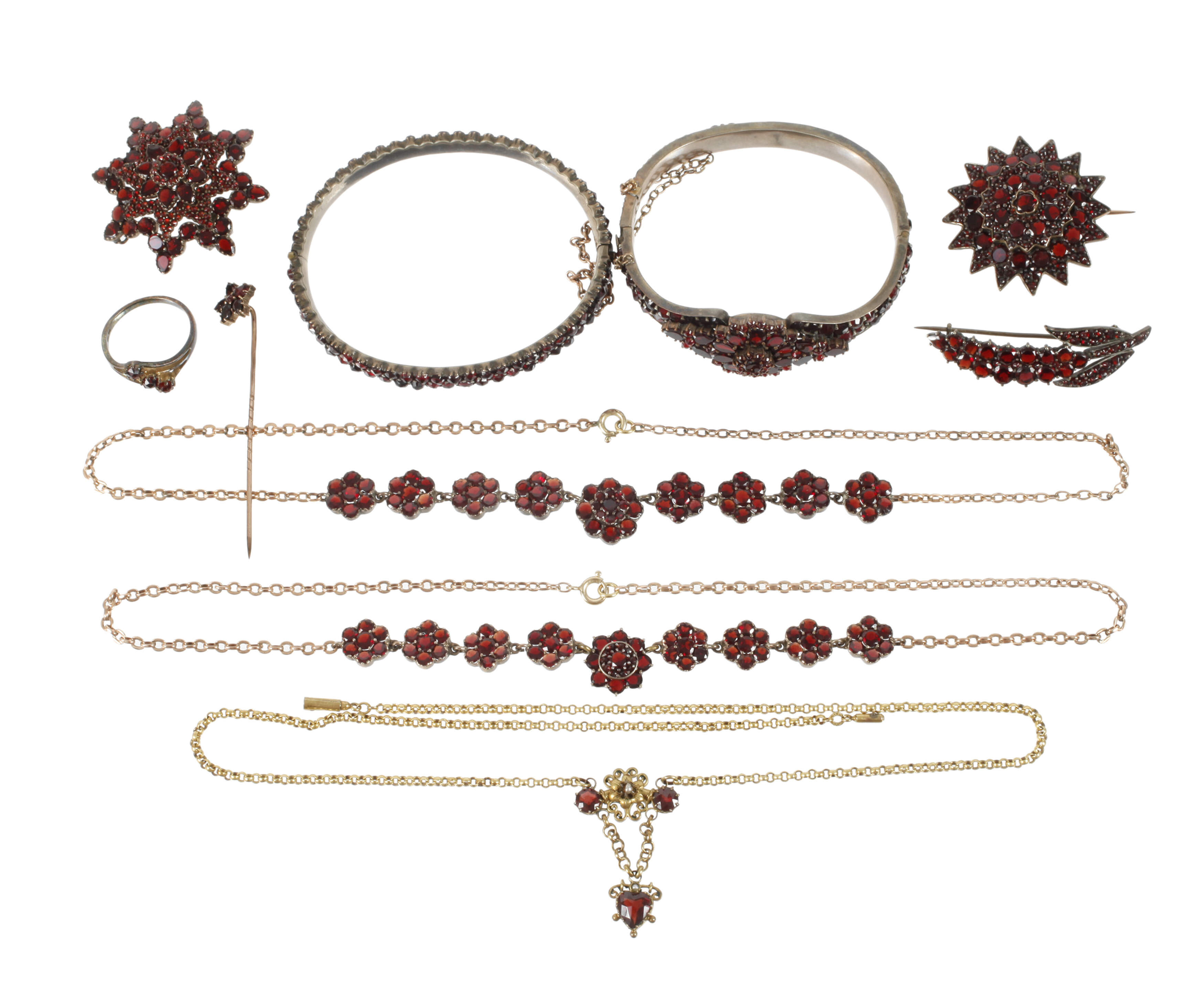 Konvolut Granatschmuck