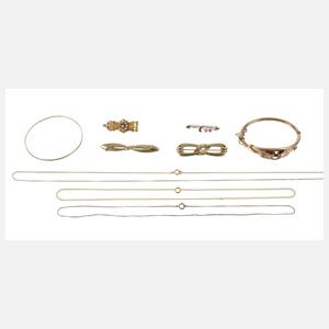 Konvolut historischer Goldschmuck