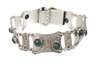 Silberarmband mit Malachiten
