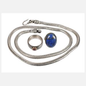 Drei Teile Silberschmuck