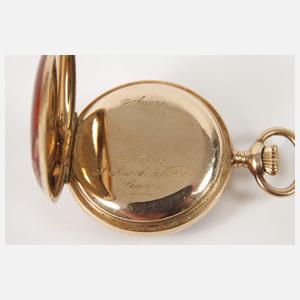 Feine Damenhängeuhr Gold