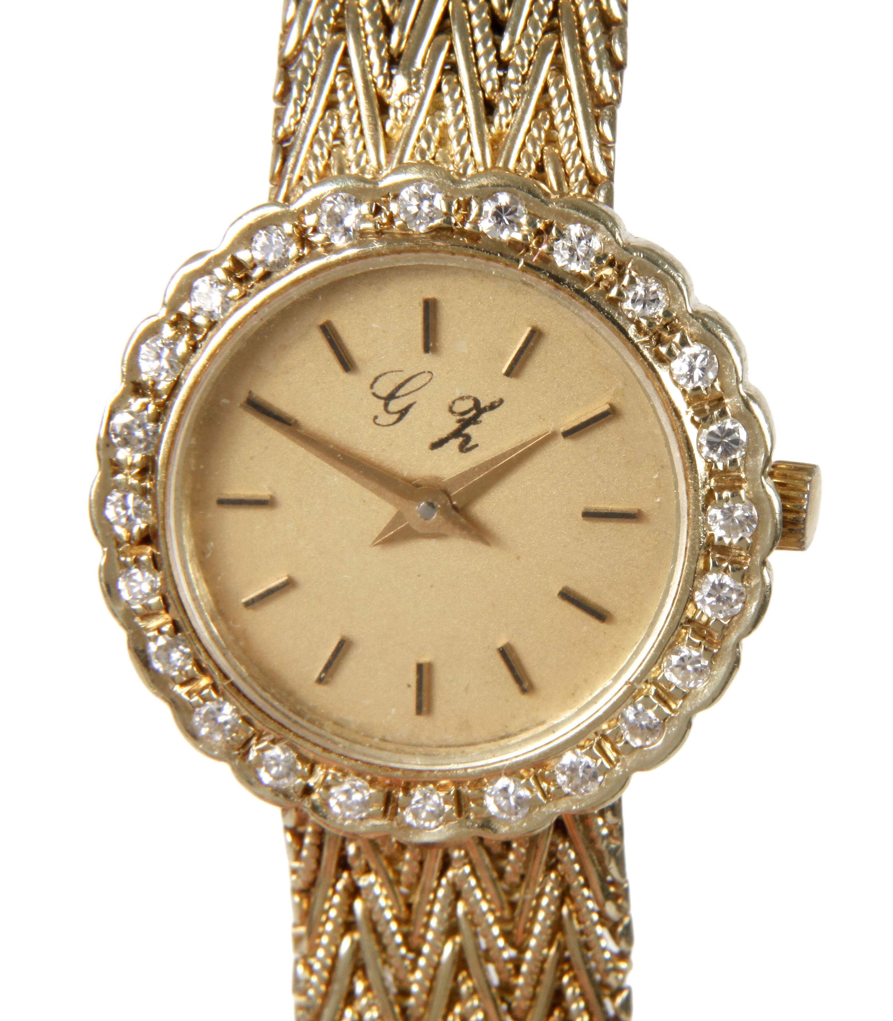 Damenuhr Gold mit Brillanten