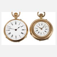 Zwei Damenhängeuhren Gold111