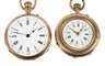 Zwei Damenhängeuhren Gold