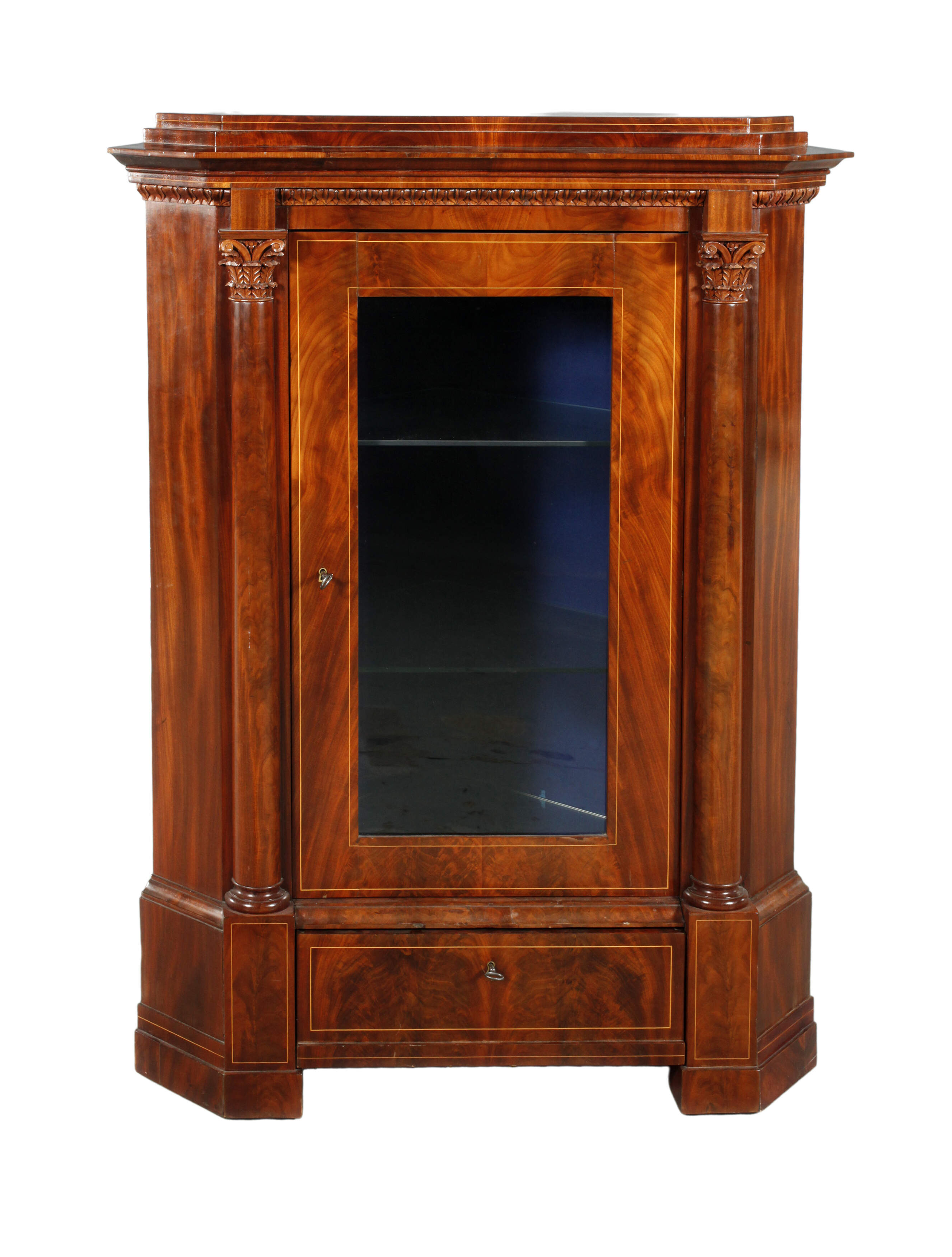 Eckvitrine Biedermeier