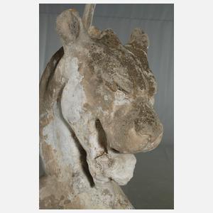 Paar große Gartenskulpturen