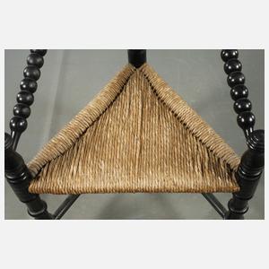 Paar Dreipfostenstühle