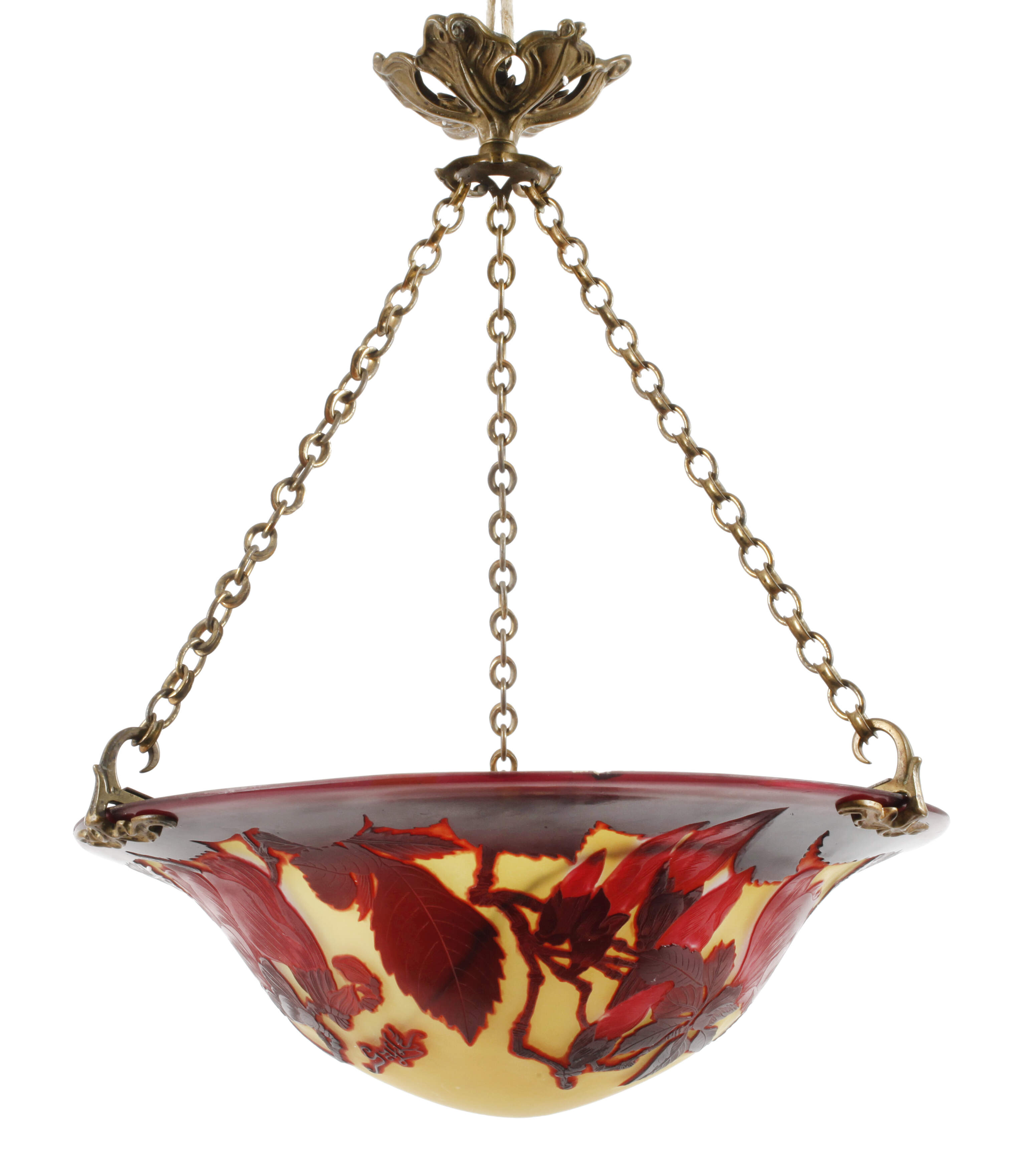 Emile Gallé Deckenlampe “Magnolie”