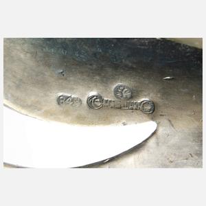 Silber figürlicher Tafelaufsatz mit Nymphe