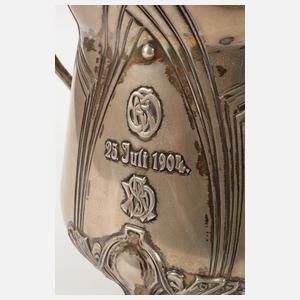 Silber große Jugendstilbowle