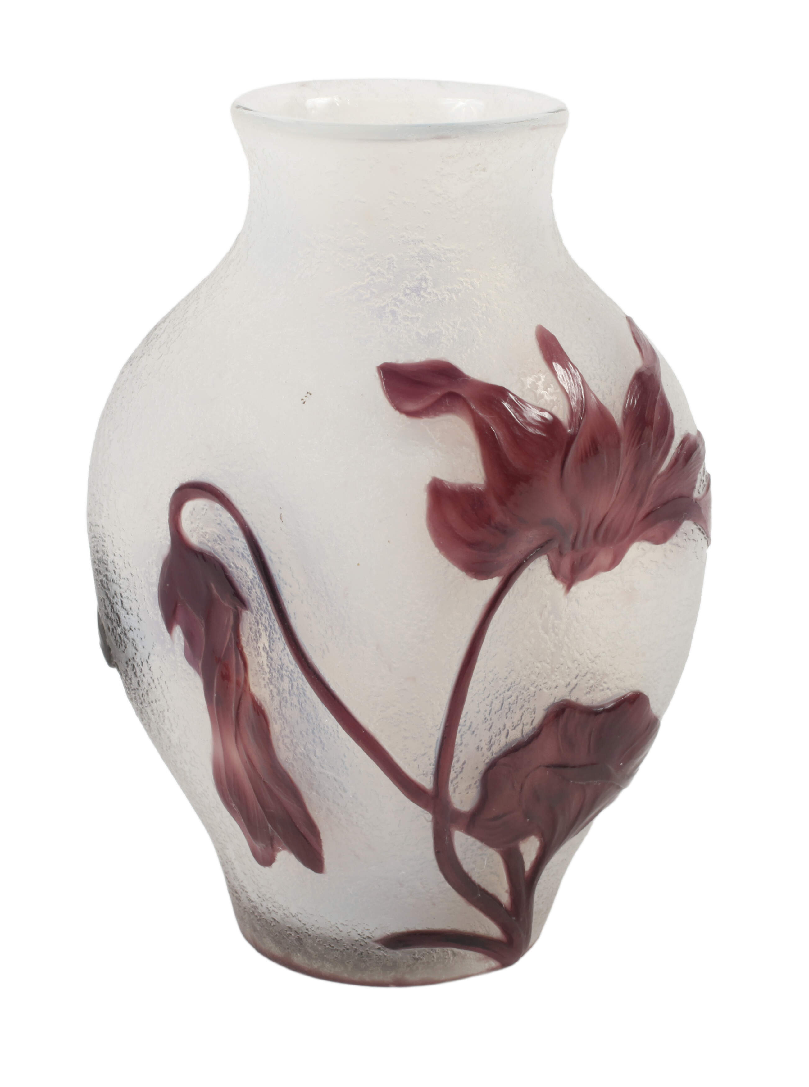 Daum Nancy Vase Alpenveilchendekor