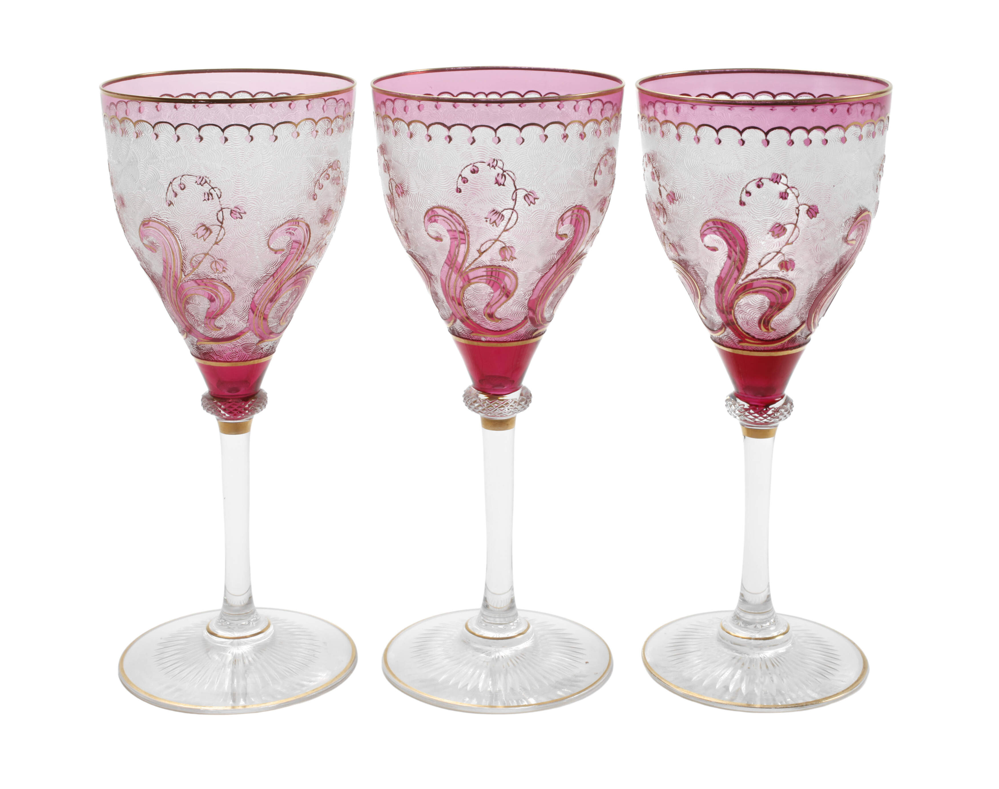 Saint-Louis drei Weingläser