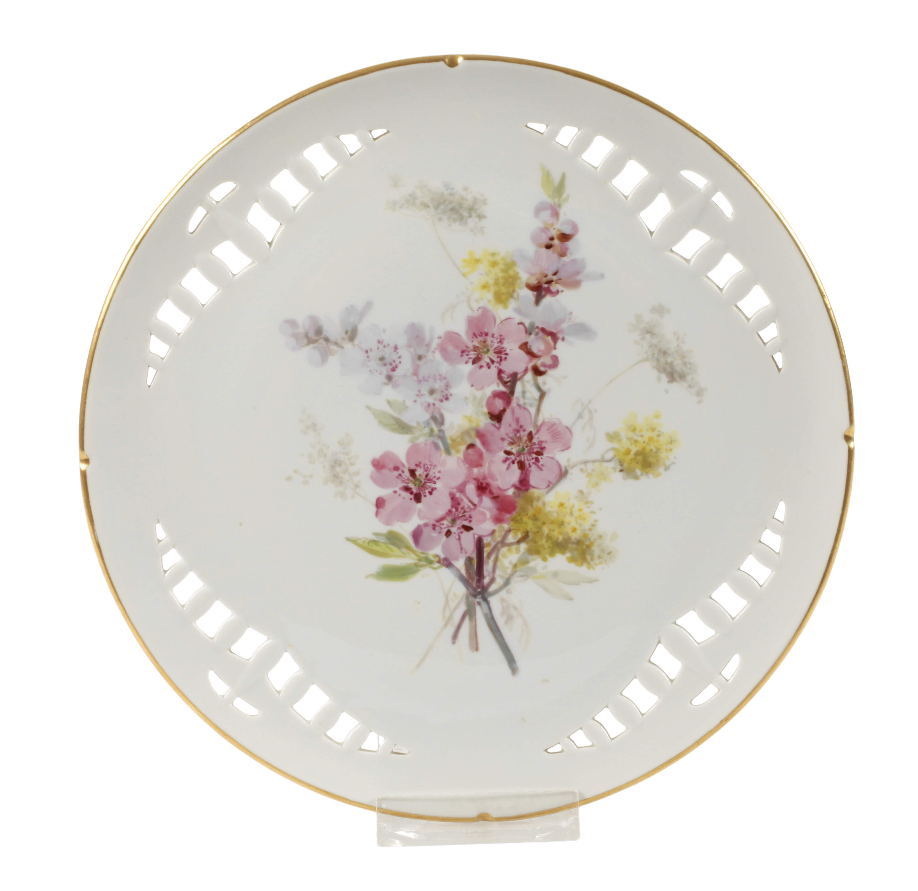 Meissen Durchbruchteller Frühlingsboten