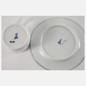 Meissen Kaffeetasse mit Untertasse "Peitschenhieb"