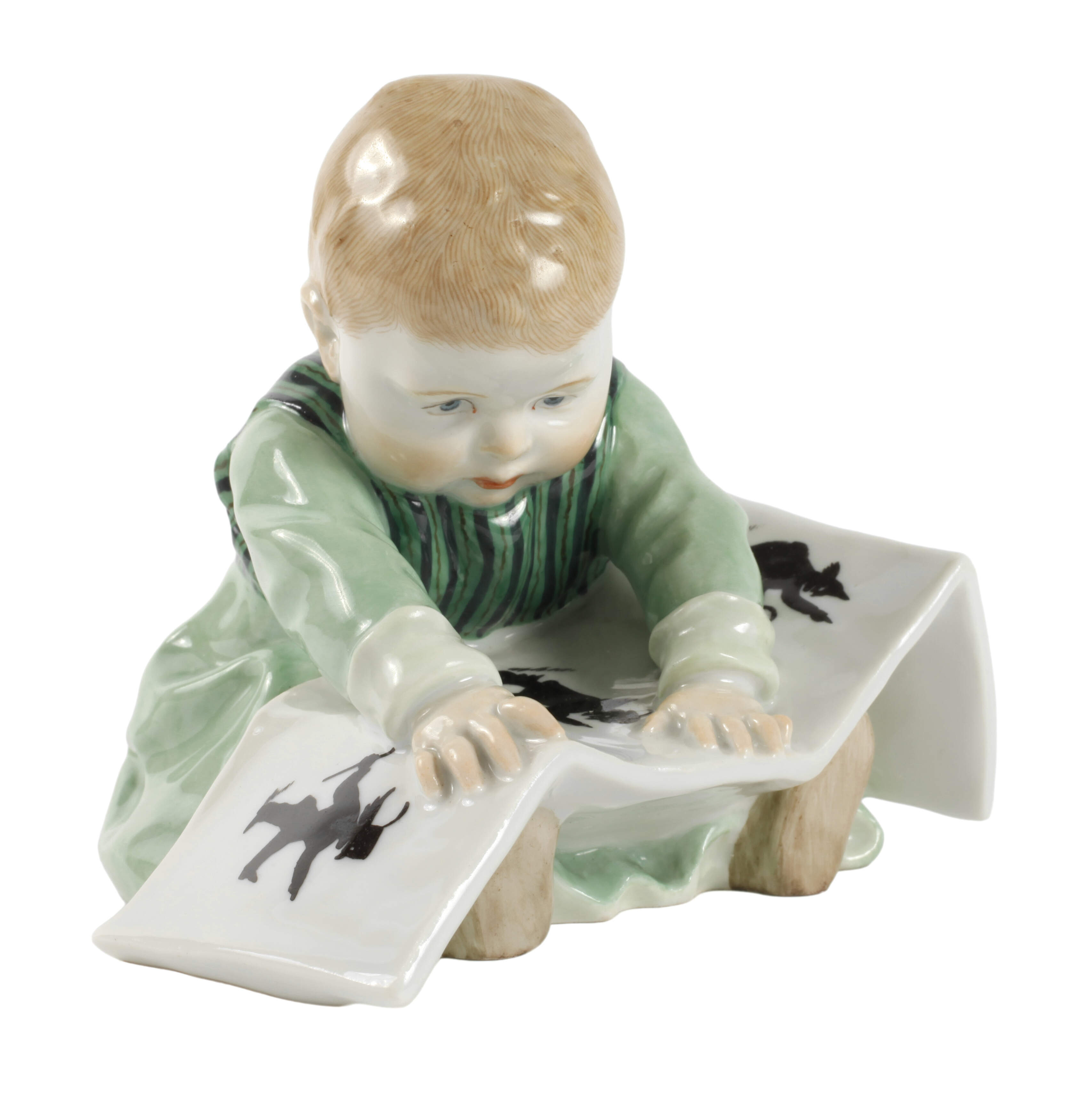 Meissen "Kind mit Bilderbuch, groß"