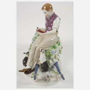 Meissen "Knabe auf Schiebebock"