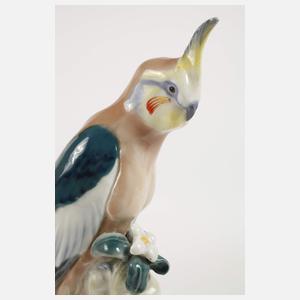 Meissen "Nymphensittich auf Stamm"
