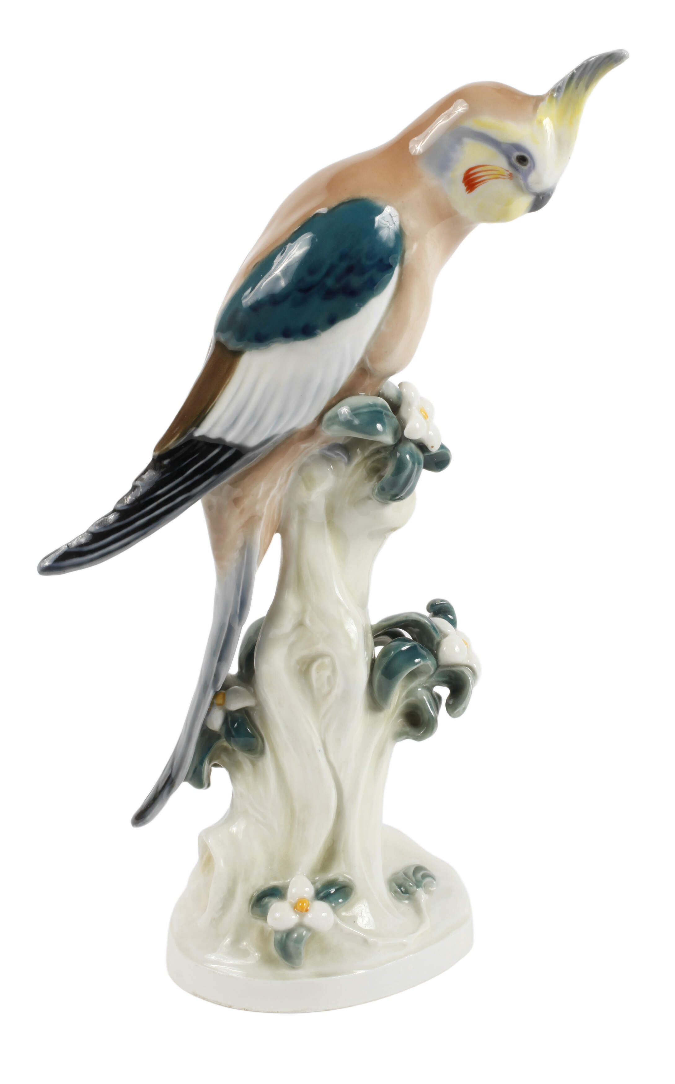Meissen "Nymphensittich auf Stamm"