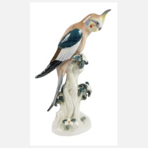Meissen "Nymphensittich auf Stamm"