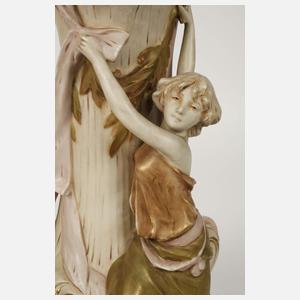 Royal Dux figürliches Vasenpaar