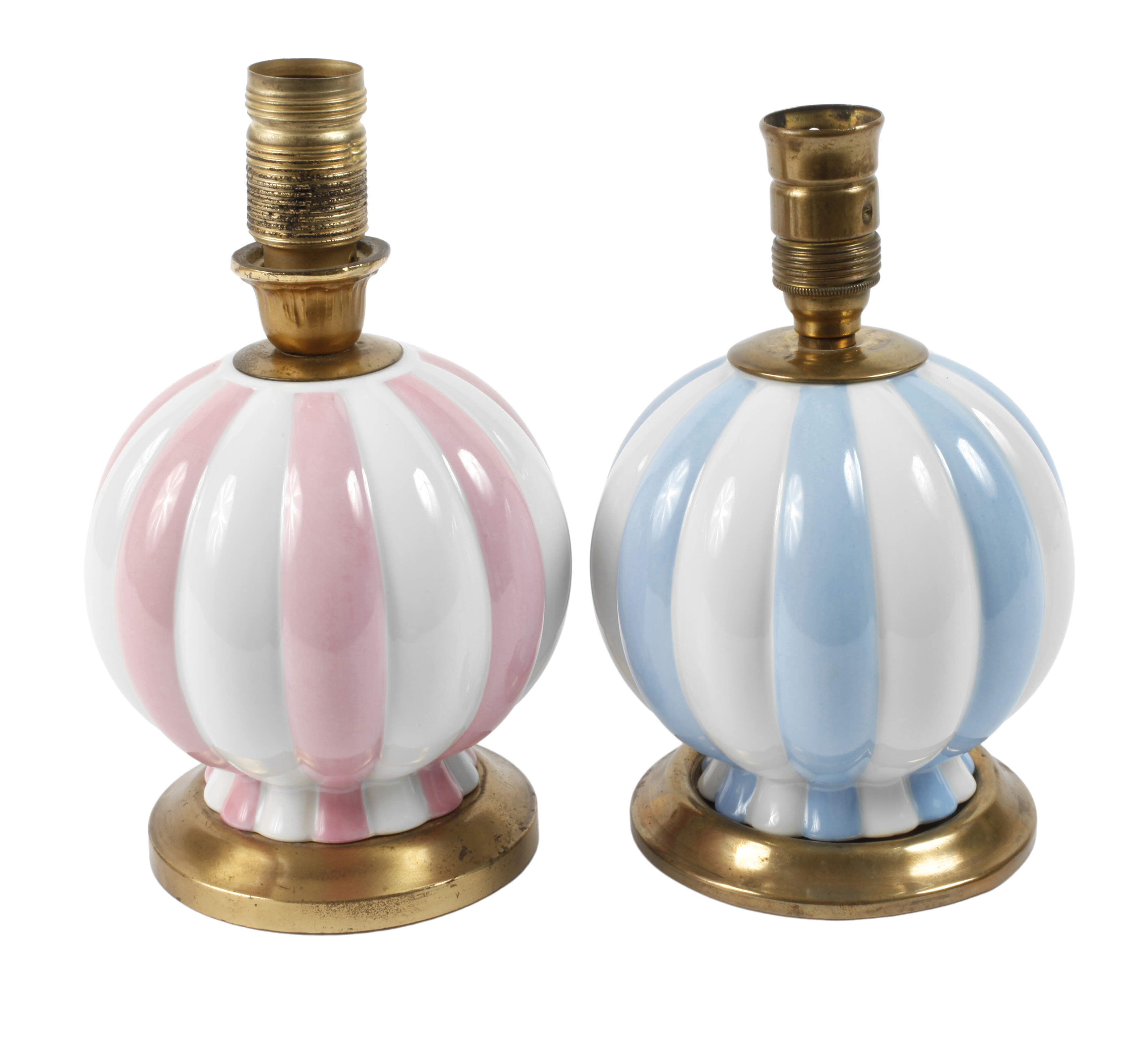 Augarten Wien Paar Nachttischlampen "Melone"