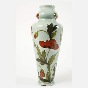Johann von Schwarz Vase Mohnblumendekor