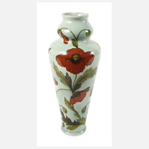 Johann von Schwarz Vase Mohnblumendekor