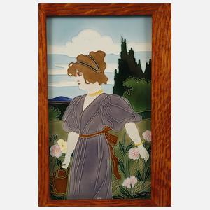 Johann von Schwarz Wandplatte Jugendstil