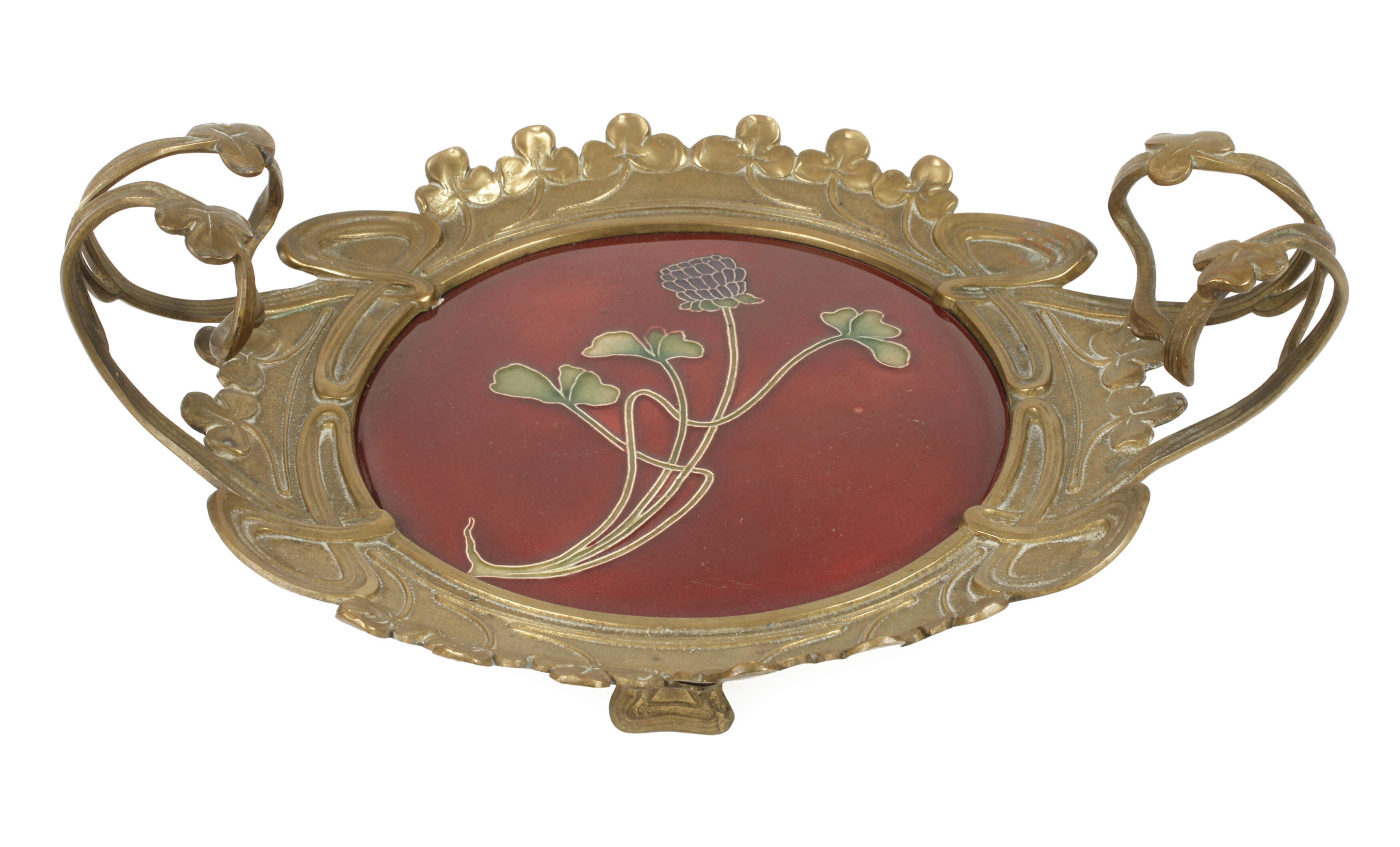 Johann von Schwarz Tablett mit Bronzemontierung