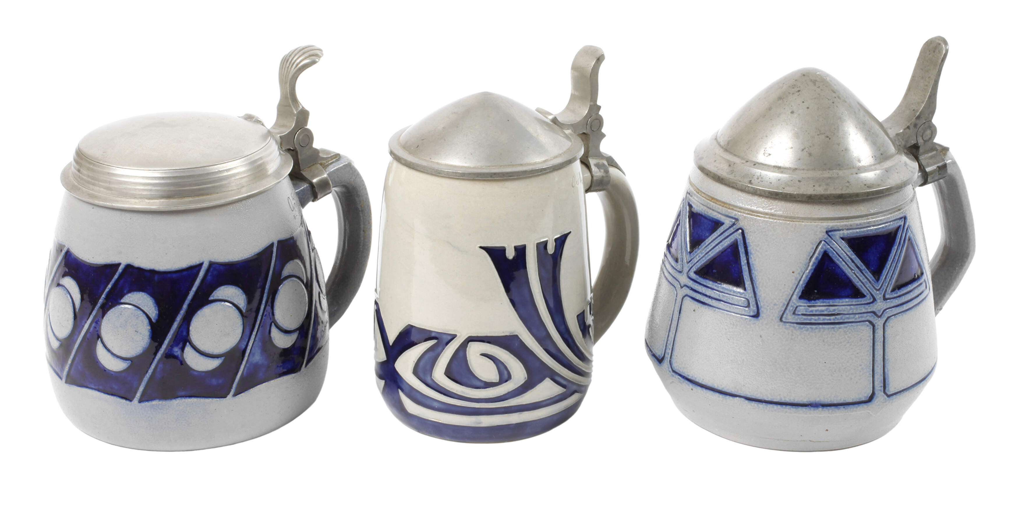 Drei Westerwalder Bierkrüge