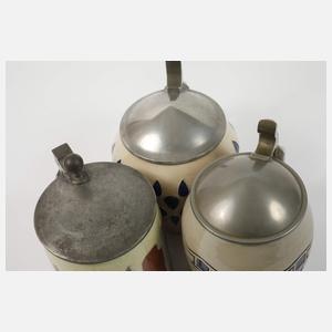 Drei Bierkrüge