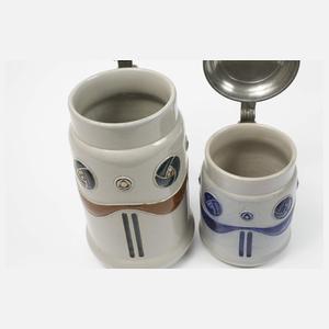 Zwei Bierseidel Hans Christiansen attr.