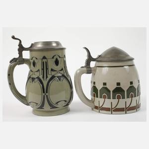 Zwei Westerwalder Bierkrüge