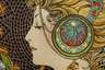 Drei Gemälde nach Alphons Mucha