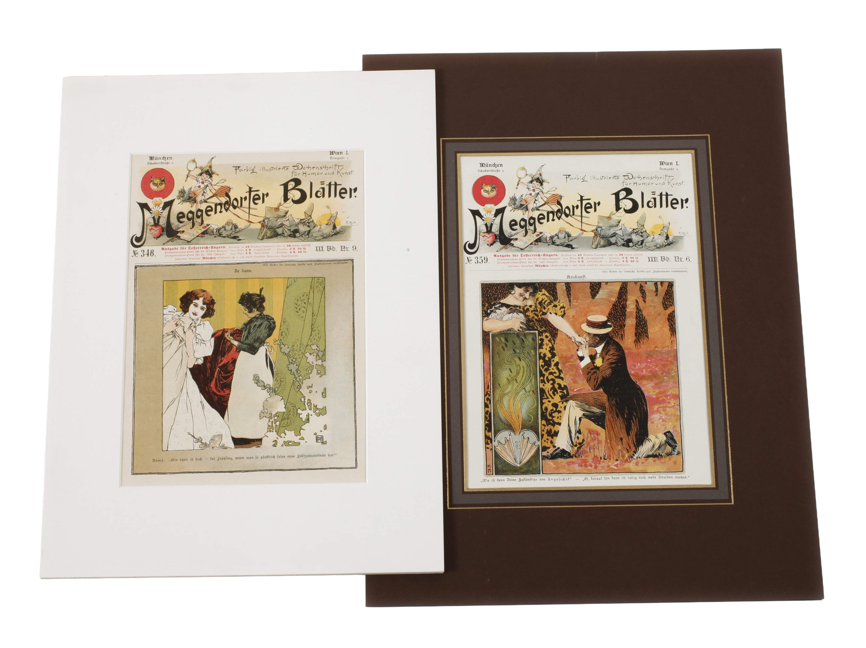 Koloman Moser, Titelblätter "Meggendorfer Blätter"