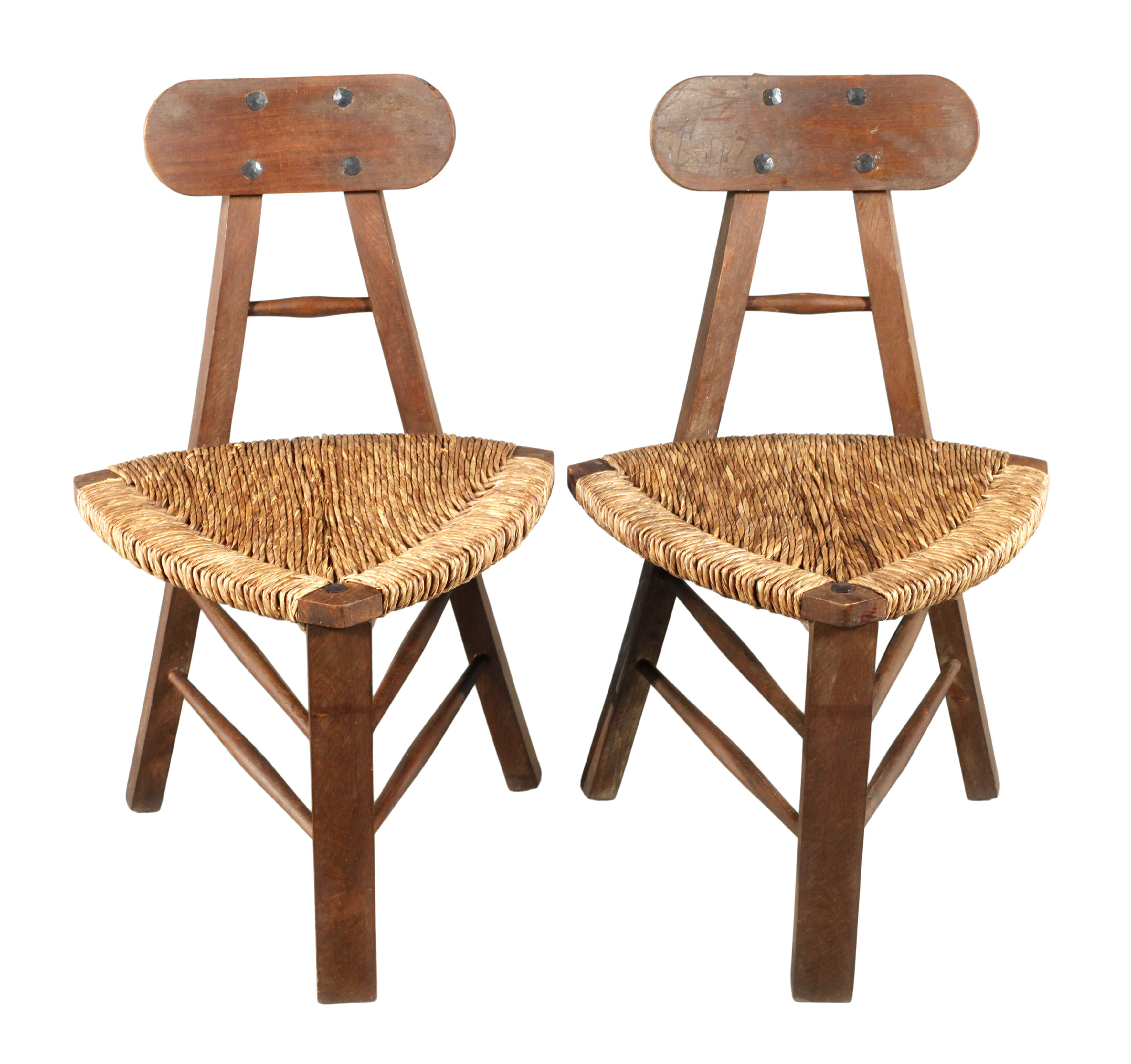 Paar Dreipfosten-Stühle