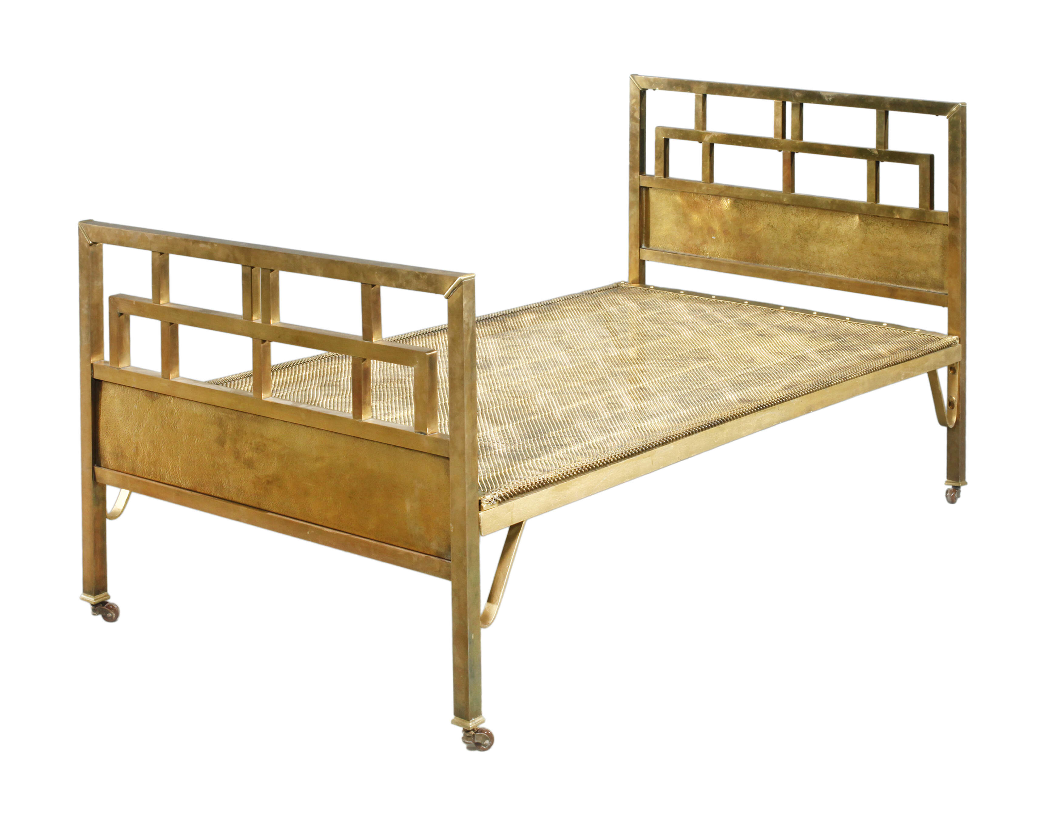 Messingbett Art déco