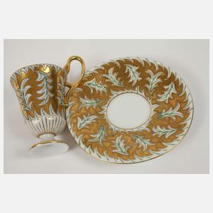 Fraureuth Konvolut prunkvolle Mokkatassen