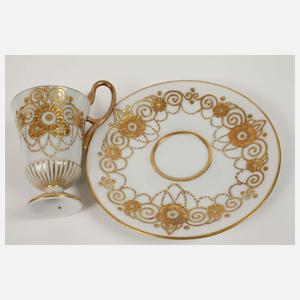 Fraureuth Konvolut prunkvolle Mokkatassen