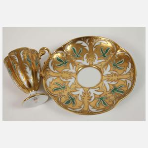 Fraureuth Konvolut prunkvolle Mokkatassen