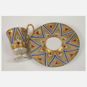 Fraureuth Konvolut prunkvolle Mokkatassen