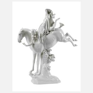 Meissen "Reiterin, stürzend"