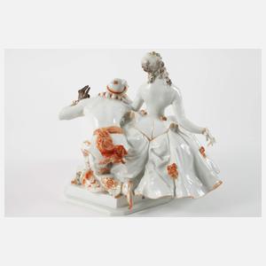 Meissen "Dame mit Mohr"