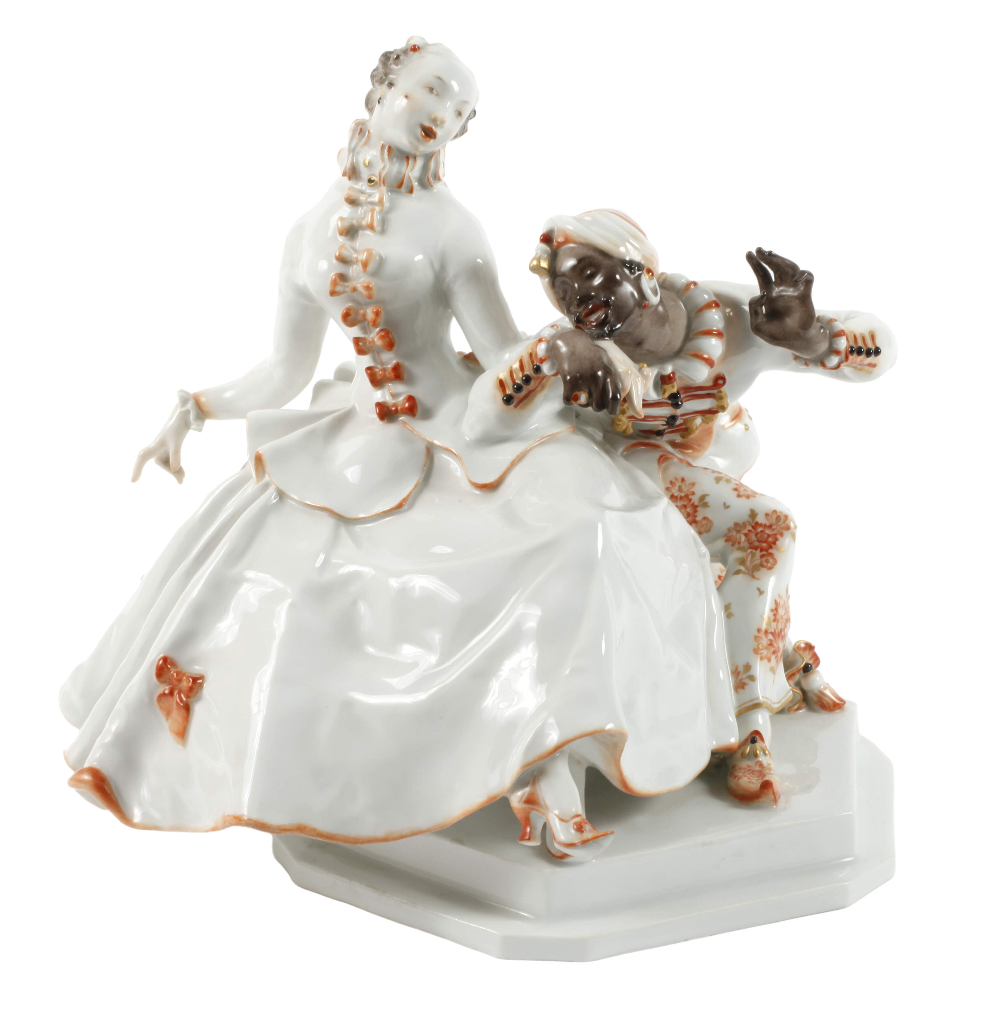 Meissen "Dame mit Mohr"