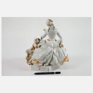 Meissen "Dame mit Mohrenkind"