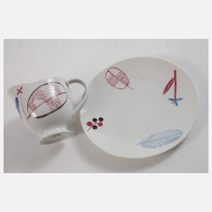 Nymphenburg drei Serviceteile "Lungenflügel"