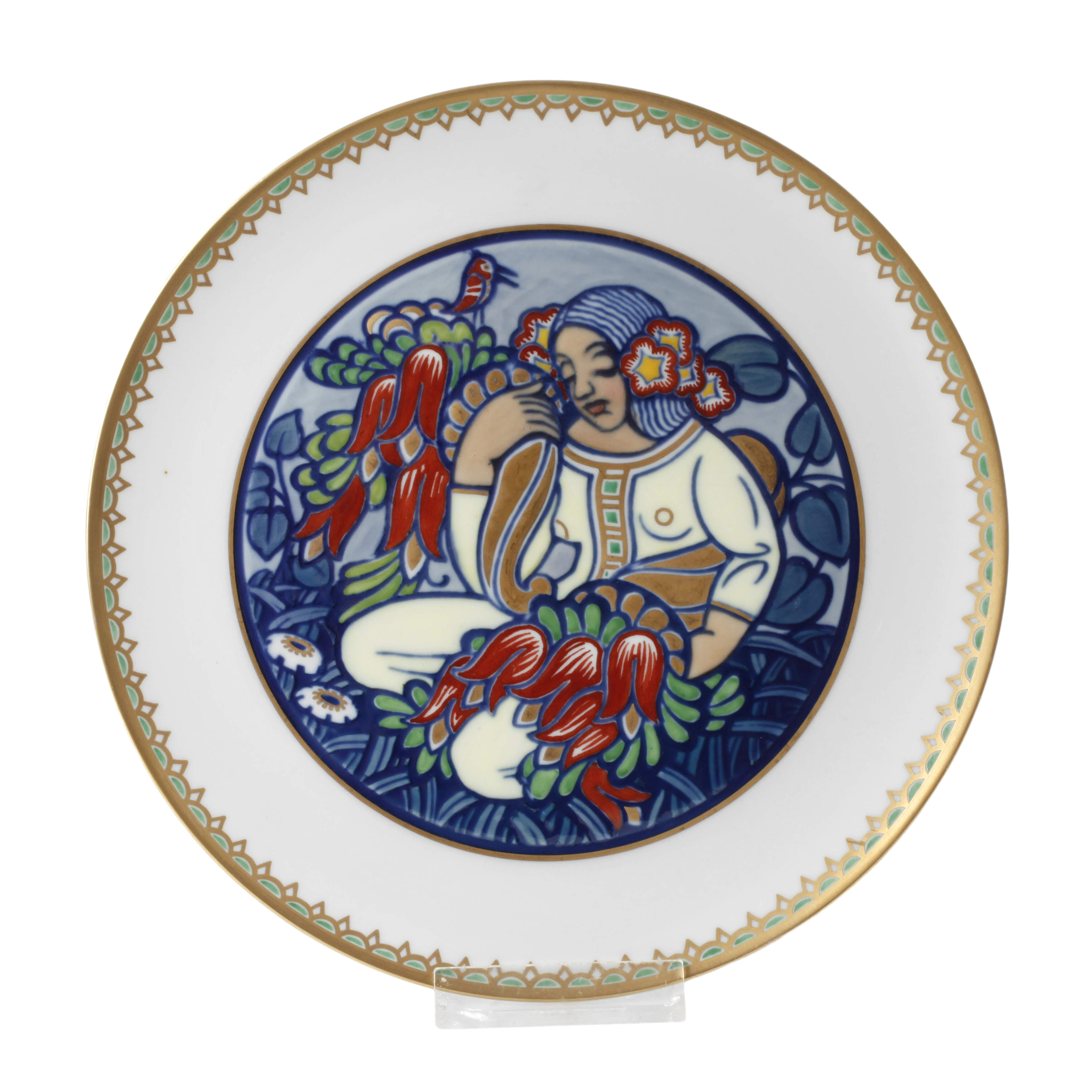 Rosenthal Zierteller Mädchen mit Blumen