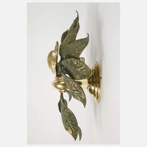 Paar florale Wandlampen