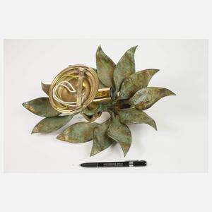 Paar florale Wandlampen